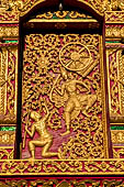 Luang Prabang, Laos - Wat Nong Sikhunmuang, the window of this recently restored temple. 